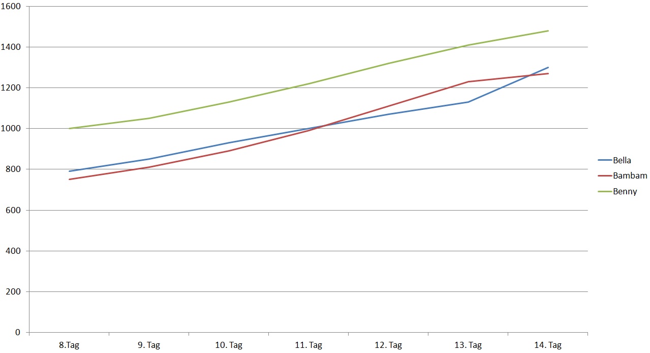 Gewichtsgrafik Woche 3