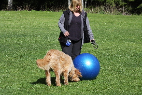 Michaela mit Oskar