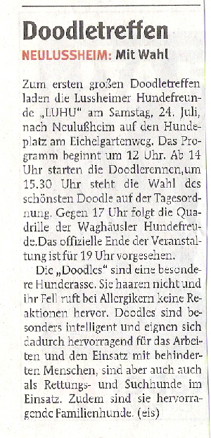 Doodletreffen Zeitungsberichte 