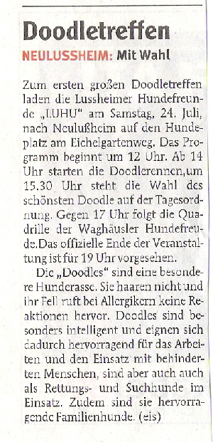 Doodletreffen Zeitungsberichte 