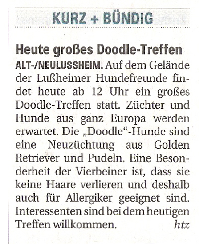 Doodletreffen Zeitungsberichte 