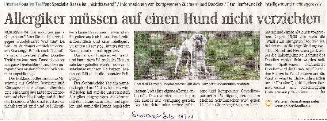 Zeitungsartikel vor dem Treffen 300dpi